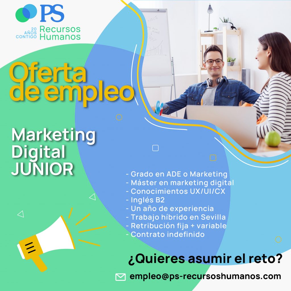 Oferta de empleo en Sevilla: marketing digital junior | PS Recursos Humanos